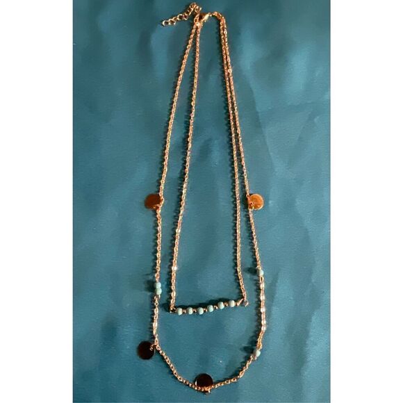 Beautiful 2 Layered Turquoise Necklace - Picture 3 of 10